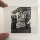 Antique Glass Plate Negative Photo Men Flying Boat Airplane Aircraft Aviator