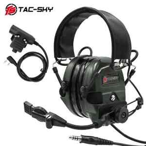 TAC-SKY Silicone Earmuffs Noise Canceling Pickups Military TCI Tactical Headset
