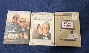 Lot of 3 Comedy DVDs NEW SEALED: Office Space, The Bucket List, Father of Bride