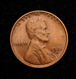 1928-S Lincoln Wheat Cent  XF