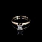 14K 2 Tone Gold Lady's Diamond Solitaire Ring .43 CTW 2.5g Size:7 (RO1049078)