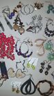 Huge Lot 50 pairs Vintage Mod Colorful Dangle Pierced Earrings Mixed