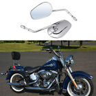 For Harley Davidson Heritage Softail Classic Motorcycle Rear View Mirrors Chrome (For: More than one vehicle)