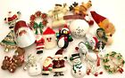 Vintage In Seattle fabulous mixed CHRISTMAS  Brooch Pin Lot#679