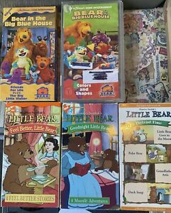 New ListingLot of 5 Little Bear  & Bear In The Big Blue House VHS Lot