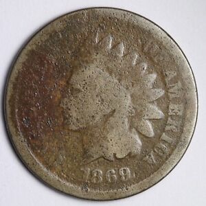 1869/9 Indian Head Cent Penny CHOICE GOOD+ E146 DHW