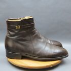 Bally Rudy Jodhpur Boots Mens Size 11 Brown Leather Zip Up Dress Shoes