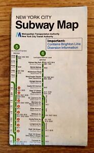 VTG NYC SUBWAY MAP MTA GUIDE NEW YORK CITY TRANSIT AUTHORITY. 1979 REVISED 1985