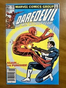 Daredevil #183 Newsstand 1st Battle Vs Punisher Frank Miller (1982) VF/NM  RARE