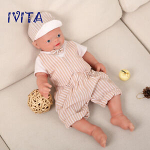 IVITA 18'' Realistic Full Body Silicone Reborn Baby Boy Doll 3600g Bithday Gift