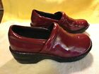 BOLO by Born Peggy Cranberry Red Patent Clog Mule Shoes Size 7.5 M  FR/SHP