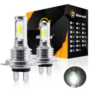 H7 LED Headlight Bulbs Kit High / Low Beam 6500K Super Bright White Lights 2x