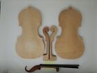 2 violin backs, ribs, and 3 necks from the Jacques Francais (1923-2004) collecti