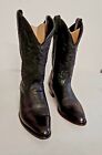 Abilene Mens Black Leather Cowboy Boots Sz 12