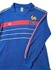 Vintage Adidas 1984 France FFL Jersey Blue Tri-Color Ventex Medium Platini Euros
