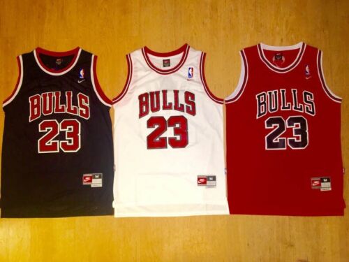MJ Chicago Bulls 23 Michael Jordan White/Red/Black Men's Jersey