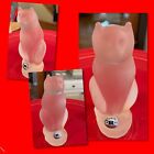 Vintage Reijmyre Art Glass Swedish Frosted Cat Figurine Paperweight 4” Gorgeous!