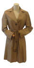 DKNY Womens Tan Cotton Blend Long Sleeve Button Front Belted Trench Coat Size M