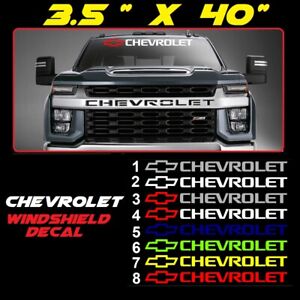 Chevrolet Windshield Sticker RED Logo Vinyl Decal American Muscle Truck US