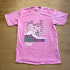 Vintage 80's River Rafting Pink Medium VTG Short Sleeve T-Shirt