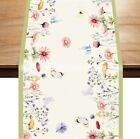 Spring Table Runner 72 Inches Long x 13 Inch, Seasonal Colorful Floral Flower