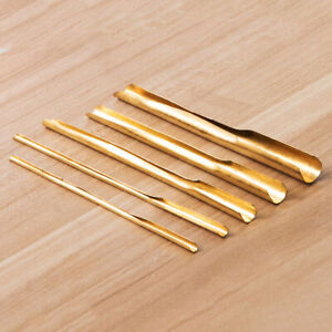 5Pcs Brass Clay Hole Cutter Pottery ceramic Puncher Tools Drilling Slotting DIY.