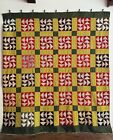 New ListingPennsylvania Calico Pieced Quilt ‘Dutchman’s Puzzle’ 19th Century AAFA 80 X 72