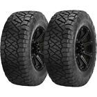 (QTY 2) 37x12.50R22LT Nitto Ridge Grappler 127Q Load Range F Black Wall Tires