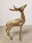 Vintage Brass Deer Statue Figurine