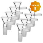 ( Pack of 8 ) 14mm Male Glass Bowl For Water Tobacco Pipe Bong Replacement Head