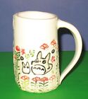 New ListingStudio Art Pottery Cat Kitten Coffee Mug Flowers Signed