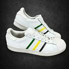Adidas Mens Size 11.5 Superstar 82 Clamshell Custom Painted Jamaica Sneakers