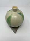 Mint Roseville Pottery Futura Blue Bamboo / Lotus Leaf  387-7 Ball Vase