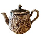Vintage Majolica Tam O’Shanter Porcelain Teapot Witch And Tavern