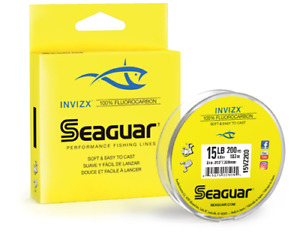 Seaguar InvizX Fluorocarbon Clear Fishing Line 200 Yards VZ200 Mainline/Leader
