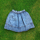 Vintage Zena denim acid washed mini skirt 1980’s USA