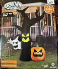 7 Foot Halloween Inflatable Gemmy Ghostly Tree Pumpkin and Ghost Airblown NEW