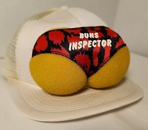 Vintage 80s Buns Inspector Hat Novelty RARE Hard To Find