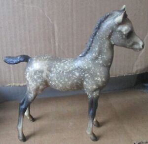 Vintage BREYER Dapple Grey Proud Arabian Foal Horse Figure, some RUB