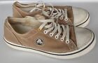 Crocs Hover Lace Up Canvas Athletic Tennis Sneaker Shoes Brown size 11 Mens