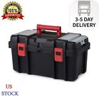 NEW Black - 19-inch Toolbox, Plastic Tool and Hardware Storage