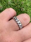 Solid 925 Sterling Silver Men's Ladies 6mm Wedding Band Cuban Link Ring Sz. 6-13
