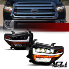 For 2014-2021 Toyota Tundra Black Full LED Sequential Quad Projector Headlights (For: 2015 Toyota Tundra)