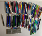Mix Lot of Pens, Mechanical Pencils, Paint Markers, Erasers, Gel Pen New + Used.