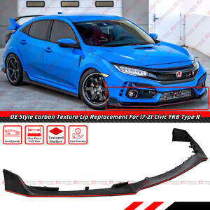 FOR 17-21 HONDA CIVIC TYPE-R FK8 OE STYLE TEXTURED FRONT BUMPER LIP REPLACEMENT (For: Honda Civic)