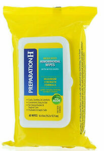 Preparation H Medicated Hemorrhoidal Wipes - With Witch Hazel  60 Wipes
