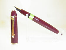 Beautiful Rare 1953/54 PELIKAN 140 Burgundy Fountain Pen Flexy 14ct F  F-BB