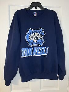 VTG Russell Athletic North Carolina UNC Tar Heels Navy College Sweatshirt XXL