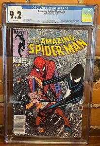 Amazing Spiderman 258 Marvel 1984 Newsstand costume=alien symbiote CGC 9.2 NM-