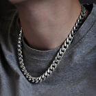 925 Sterling Silver 10mm Miami Cuban Link Chain Men's Necklace w/ Box Lock Clasp
